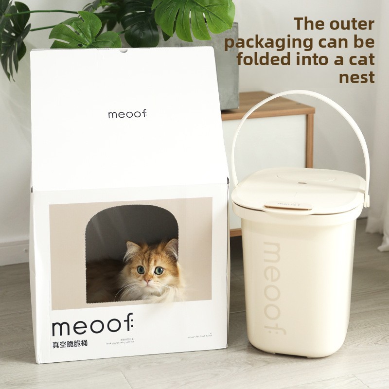 Pet Supplies For Dogs - 真空穀物保存バケツ、防湿密閉型大容量収納キャットフードバケツ、ドッグフードバケツ、ペット用品
