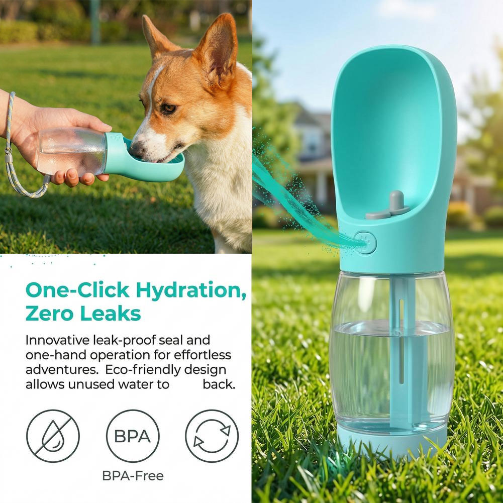 Pet Supplies Coupon - 携帯用犬用ウォーターボトル、小型犬・大型犬用旅行用ペット用給水器、漏れ防止子犬用ウォーターディスペンサー、屋外ペット用品