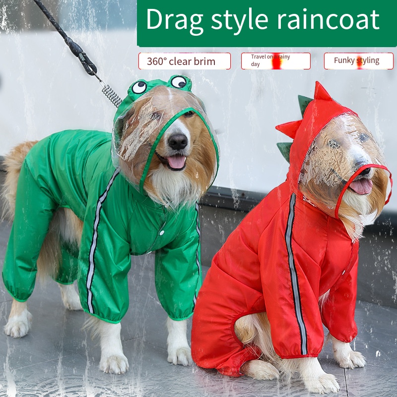 Pet Supplies Coupon - 犬用レインコート 防水 Dogface 大型犬用レインコート ジャケット 反射性