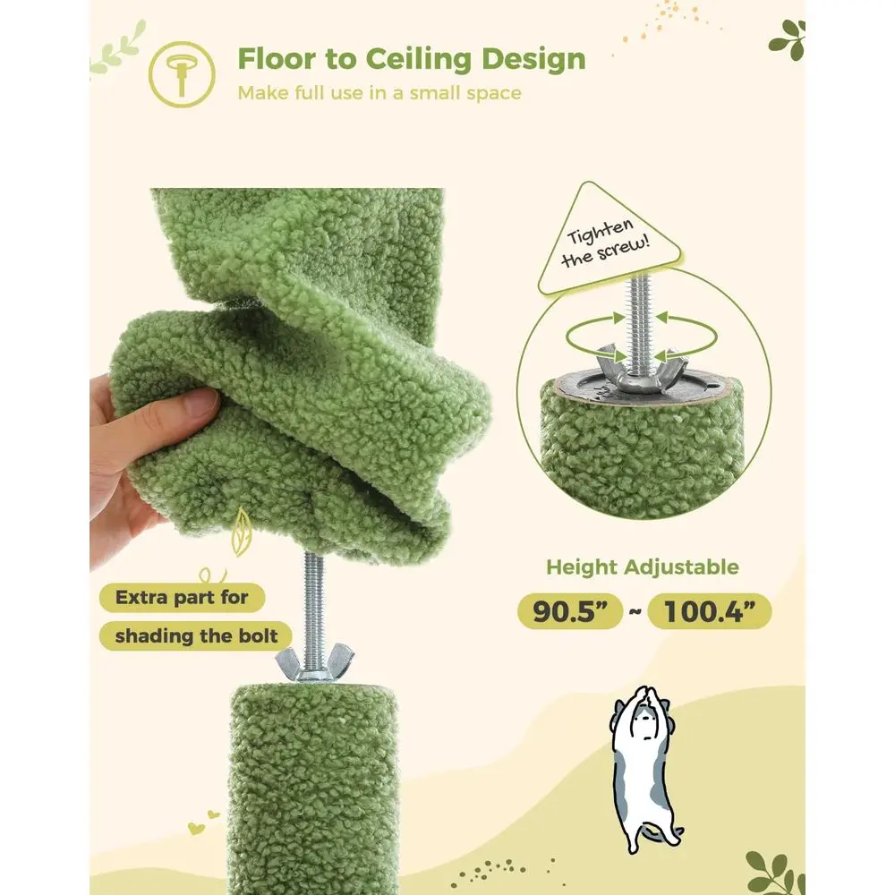調節可能な背の高いキャットタワー、コンドミニアム、ハンモック - Cat Scratching Post のレビューと価格