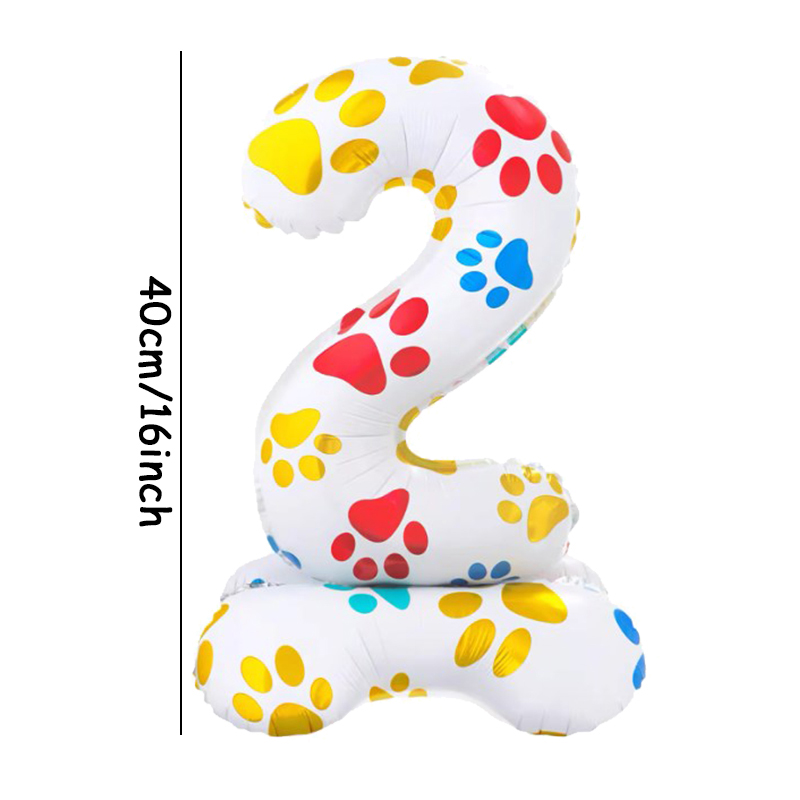 1pc 犬の足動物ペットホイルバルーン 16 インチ白番号立 - Pet Supplies Outlet のレビューと価格