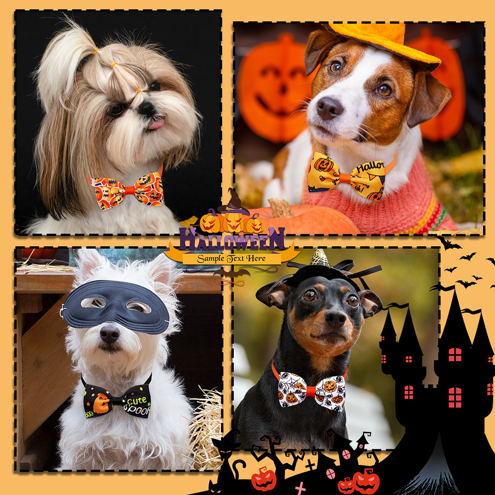 犬と猫のための調節可能な蝶ネクタイ,ペットの首輪,ハロウィー - Pet Supplies Coupon のレビューと価格