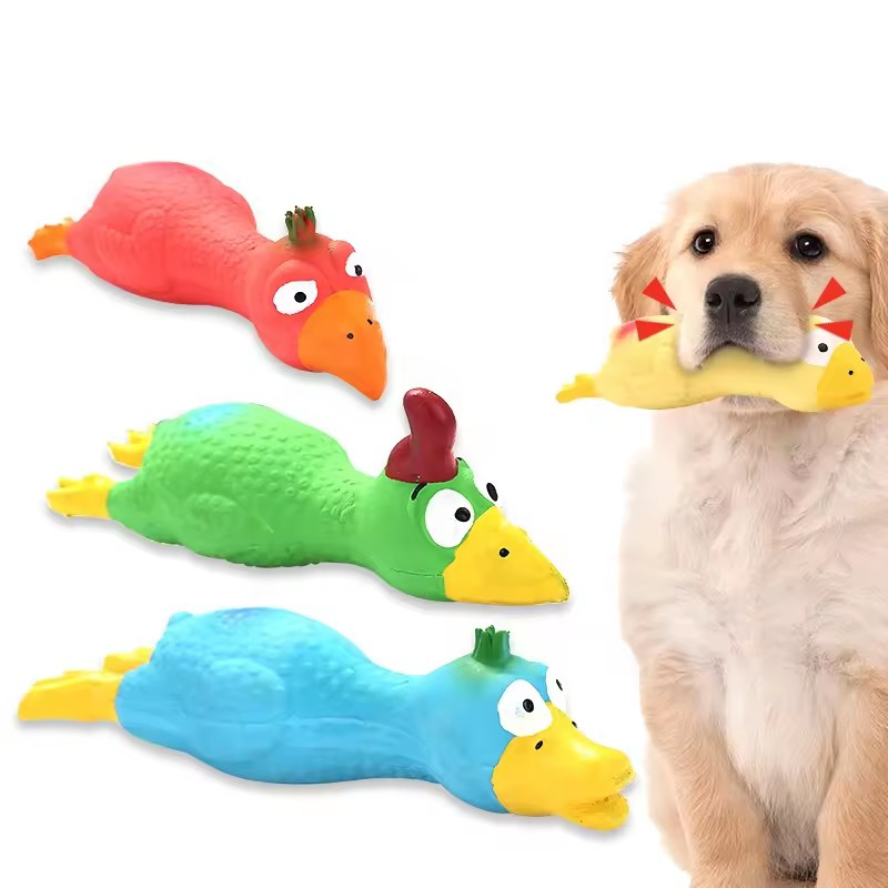かわいい犬のきしむおもちゃ ラテックス 鶏の形 耐久性のある - Pet Supplies Coupon のレビューと価格