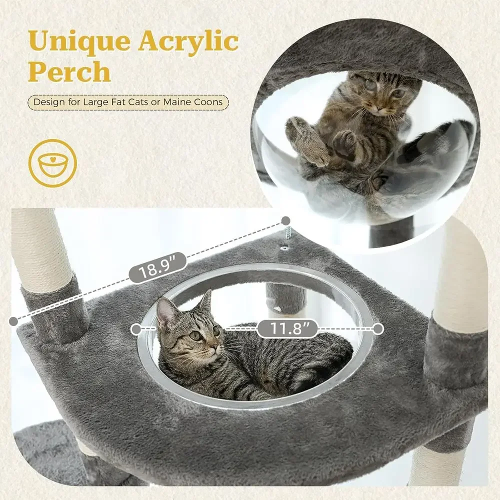 高さ調節可能なキャットタワー：広々としたプレイハウス、居心地 - Cat Scratching Post のレビューと価格