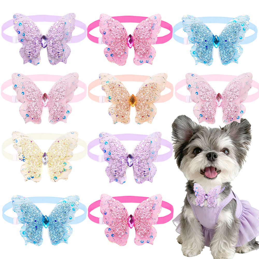 50 個犬用蝶ネクタイ春夏調節可能なペットの首輪犬用蝶ネクタ - Pet Supplies Coupon のレビューと価格