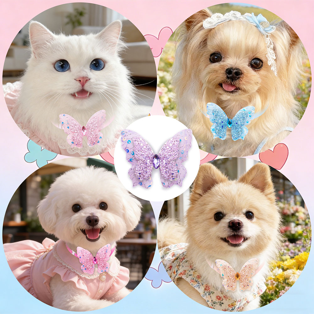 50 個犬用蝶ネクタイ春夏調節可能なペットの首輪犬用蝶ネクタ - Pet Supplies Coupon のレビューと価格