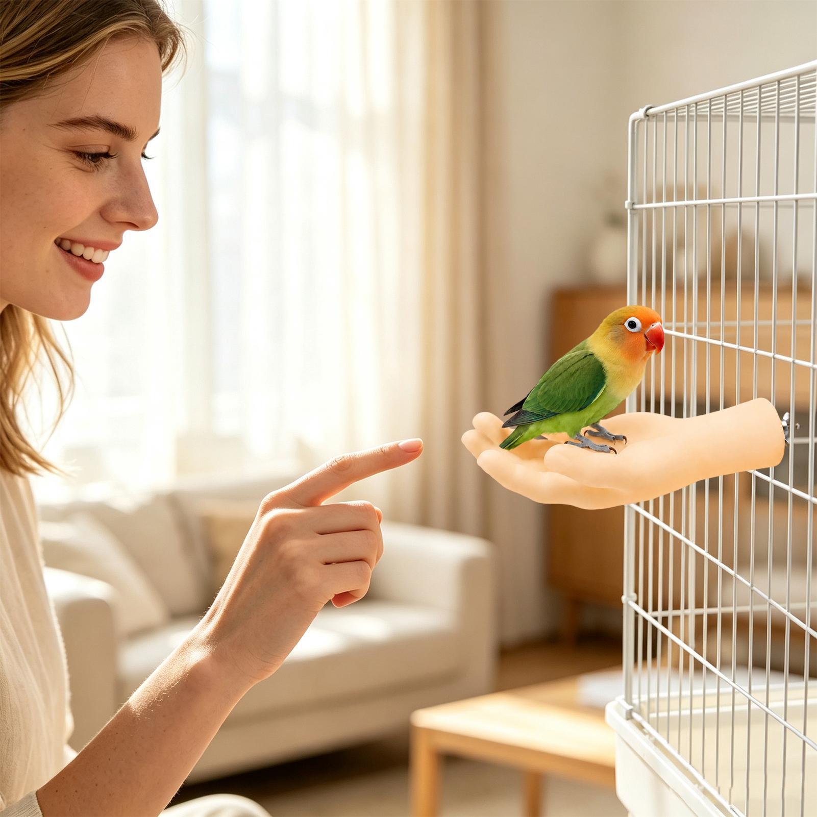 リアルなオウム用止まり木、滑り止め付きで面白いインタラクティ - Bird Cage Parrot のレビューと価格